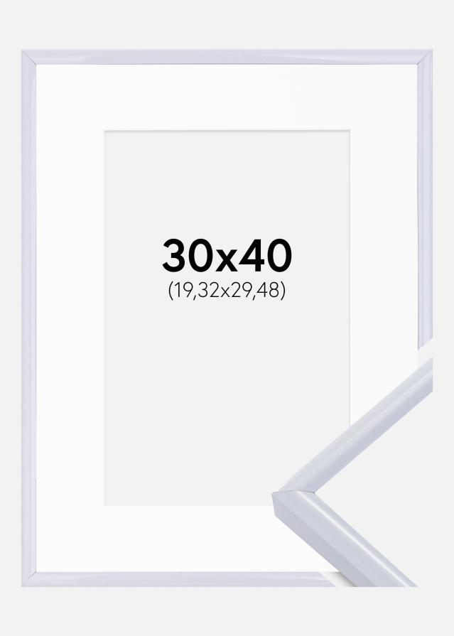 Keret Victoria Fehér 30x40 cm - Paszpartu Fehér 8x12 inches