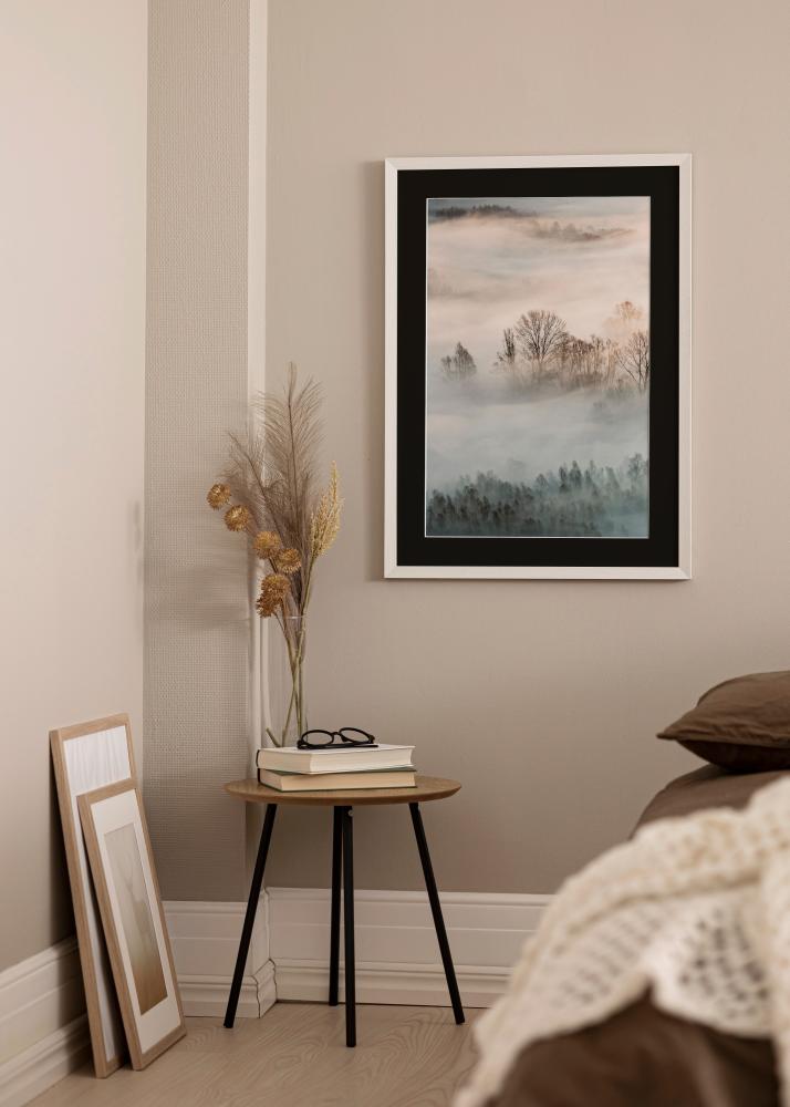 Keret Fiorito Fehér 40x50 cm - Paszpartu Fekete 12x16 inches