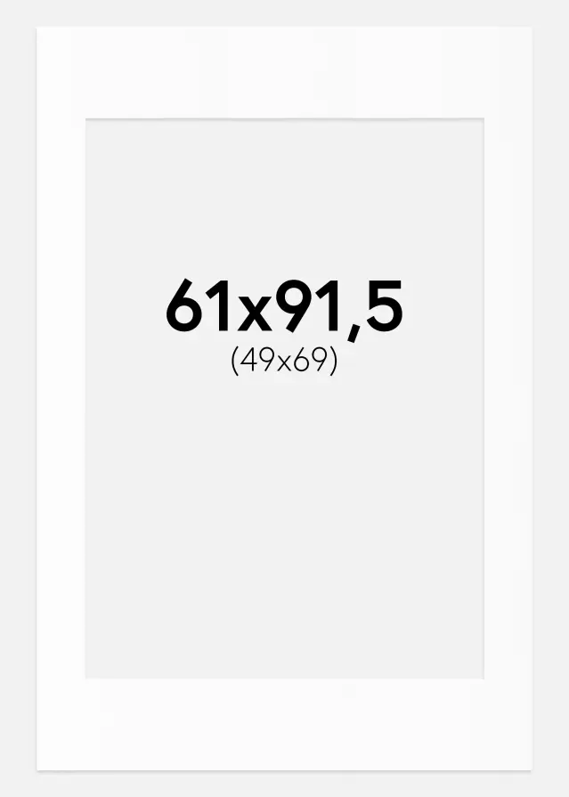 Paszpartu Fehér Standard Fehér él 61x91,5 cm (49x69)
