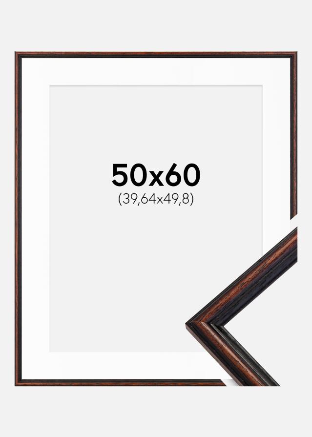 Keret Horndal Dió 50x60 cm - Paszpartu Fehér 16x20 inches