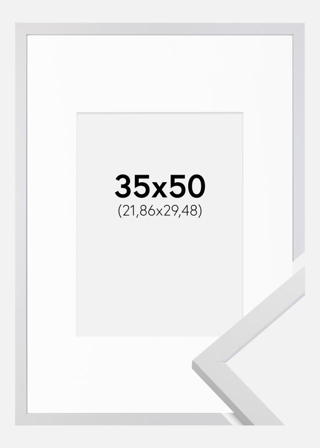 Keret Trendy Fehér 35x50 cm - Paszpartu Fehér 9x12 inches