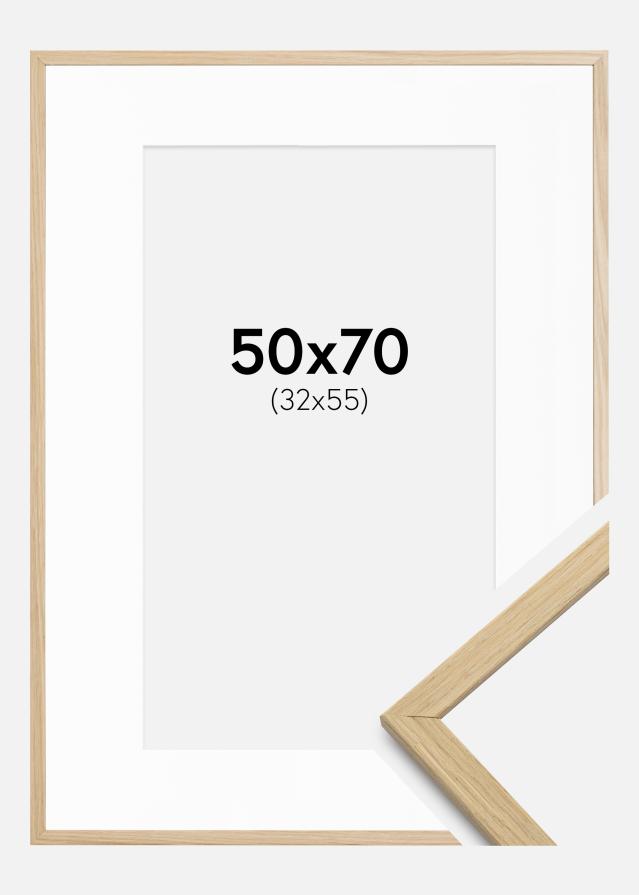 Keret Edsbyn Tölgy 50x70 cm - Paszpartu Fehér 33x56 cm