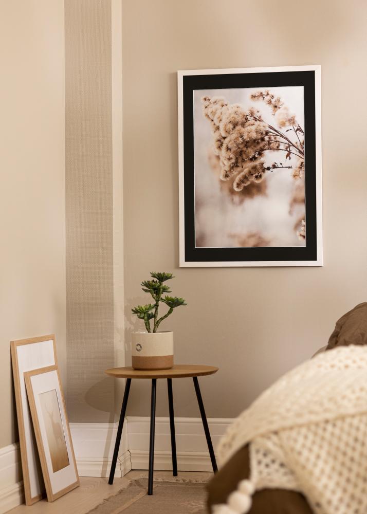 Keret Elegáns Fehér 20x30 cm - Paszpartu Fekete 15x21 cm (A5)