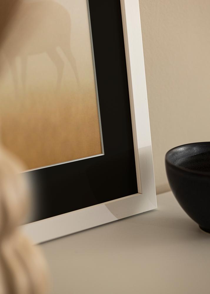 Keret White Wood 50x100 cm - Paszpartu Fekete 30x80 cm