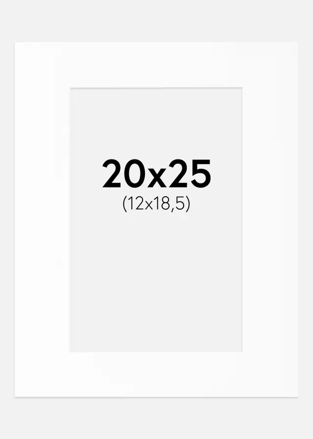 Paszpartu Fehér Standard Fehér él 20x25 cm (12x18,5)