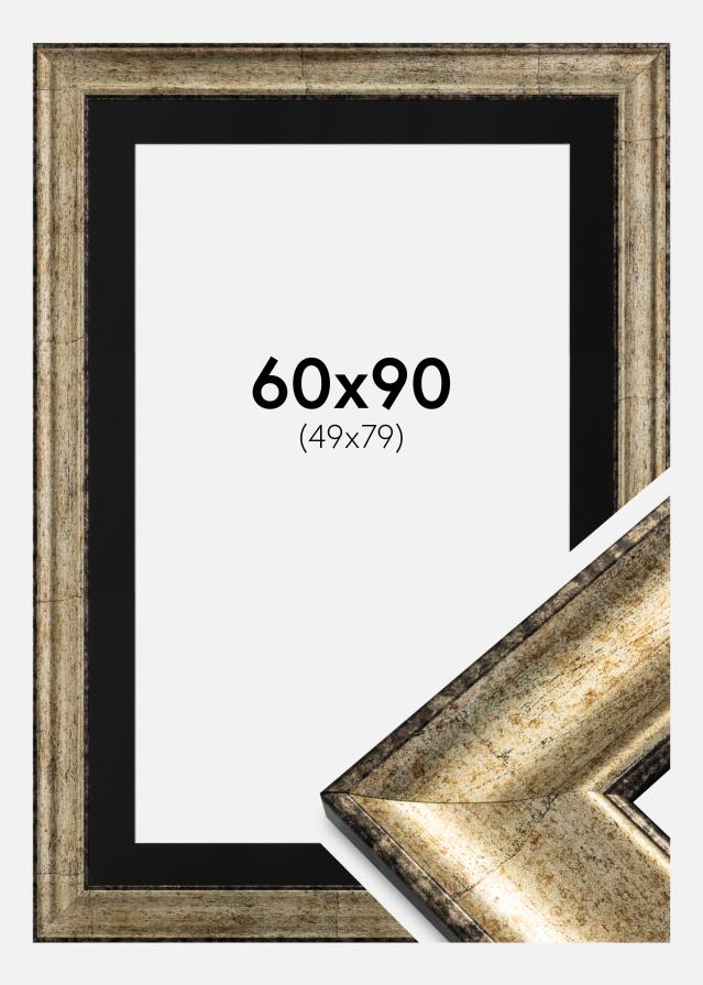 Keret Saltsjöbaden Antik arany 60x90 cm - Paszpartu Fekete 50x80 cm
