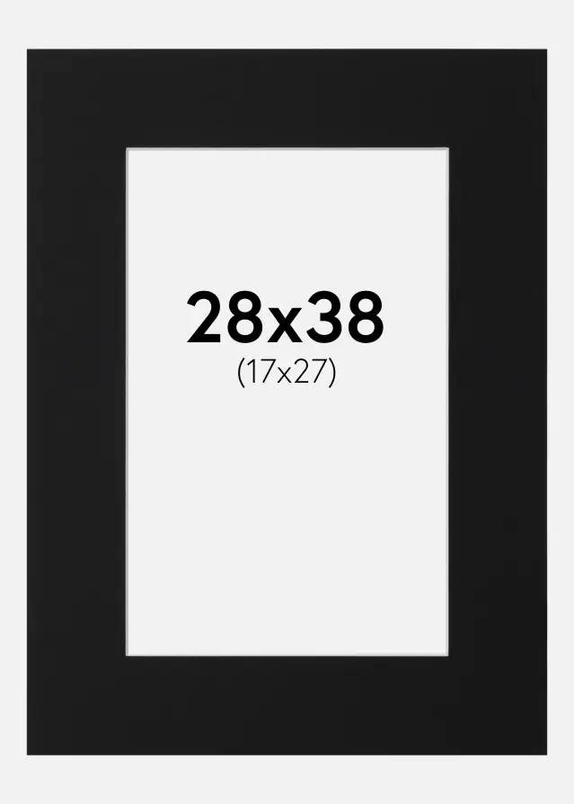 Paszpartu Fekete Standard (Fehér Mag) 28x38 cm (17x27)