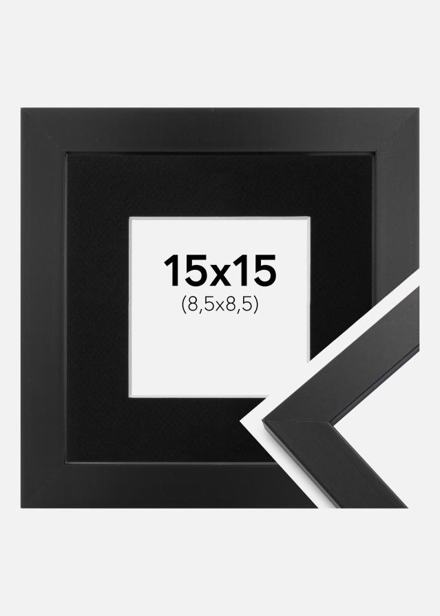 Keret Black Wood 15x15 cm - Paszpartu Fekete 9x9 cm