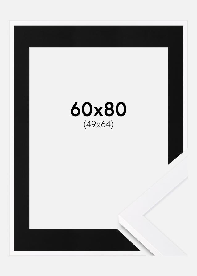 Keret Selection Fehér 60x80 cm - Paszpartu Fekete 50x65 cm