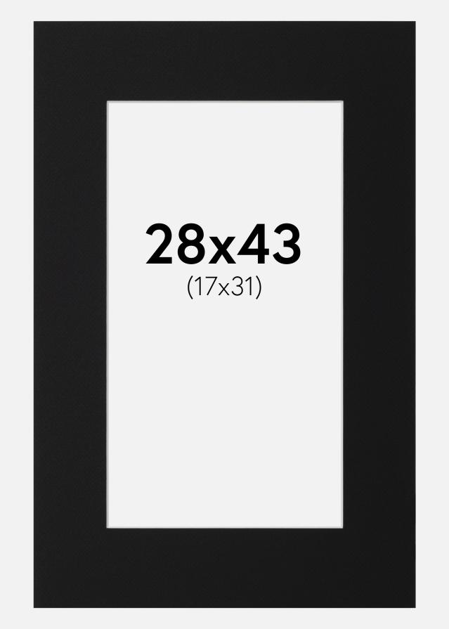 Paszpartu Fekete Standard (Fehér Mag) 28x43 cm (17x31)