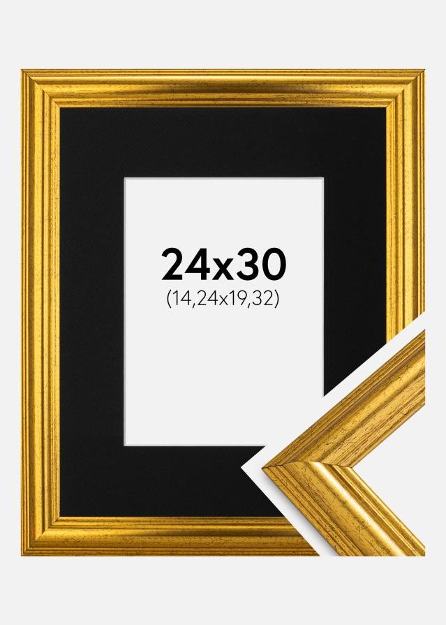 Keret Västkusten Arany 24x30 cm - Paszpartu Fekete 6x8 inches