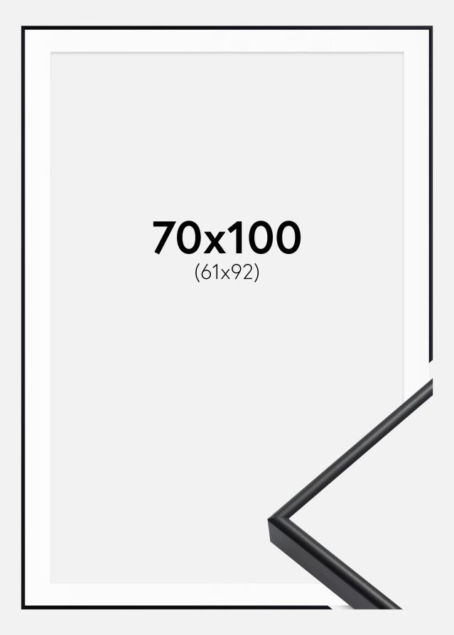 Keret Visby Fekete 70x100 cm - Paszpartu Fehér 62x93 cm