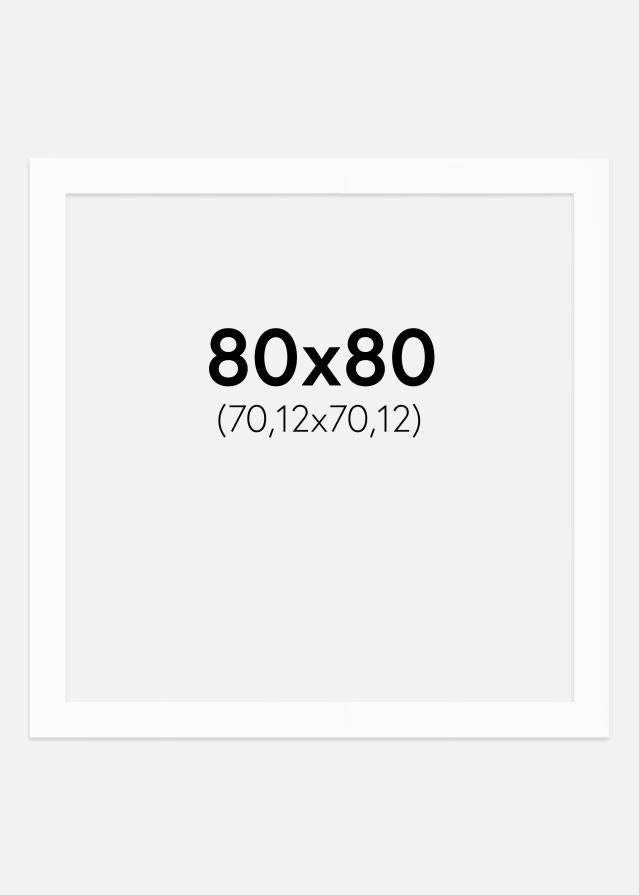 Paszpartu Standard fehér (fehér mag) 80x80 cm (70,12x70,12)