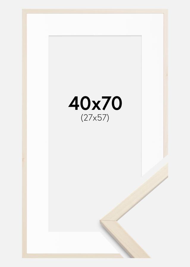 Keret Edsbyn Juharfa 40x70 cm - Paszpartu Fehér 28x58 cm