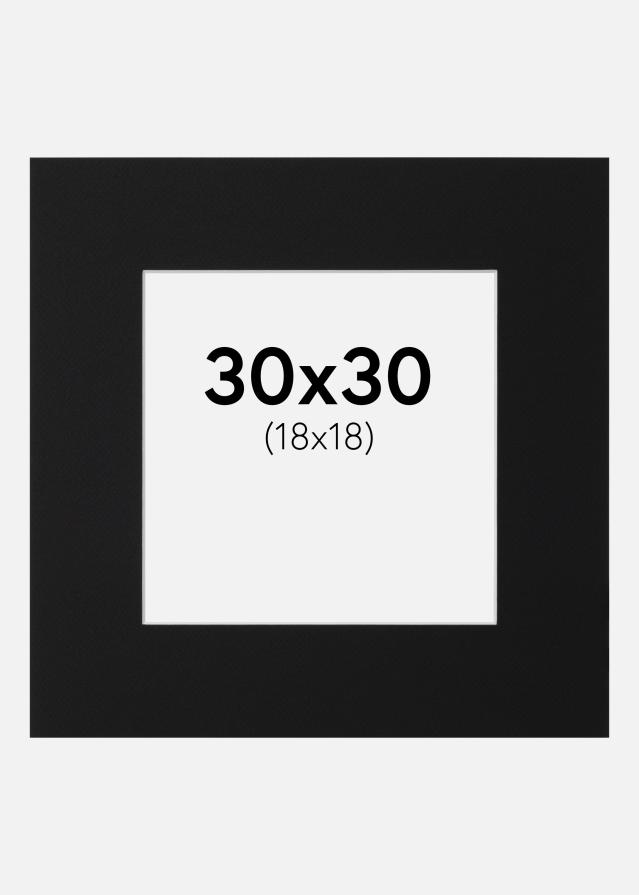 Paszpartu Fekete Standard (Fehér Mag) 30x30 cm (18x18)