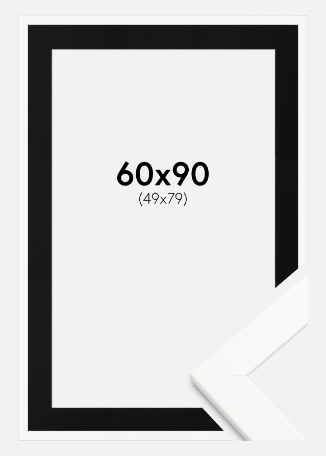 Keret Trendline Fehér 60x90 cm - Paszpartu Fekete 50x80 cm