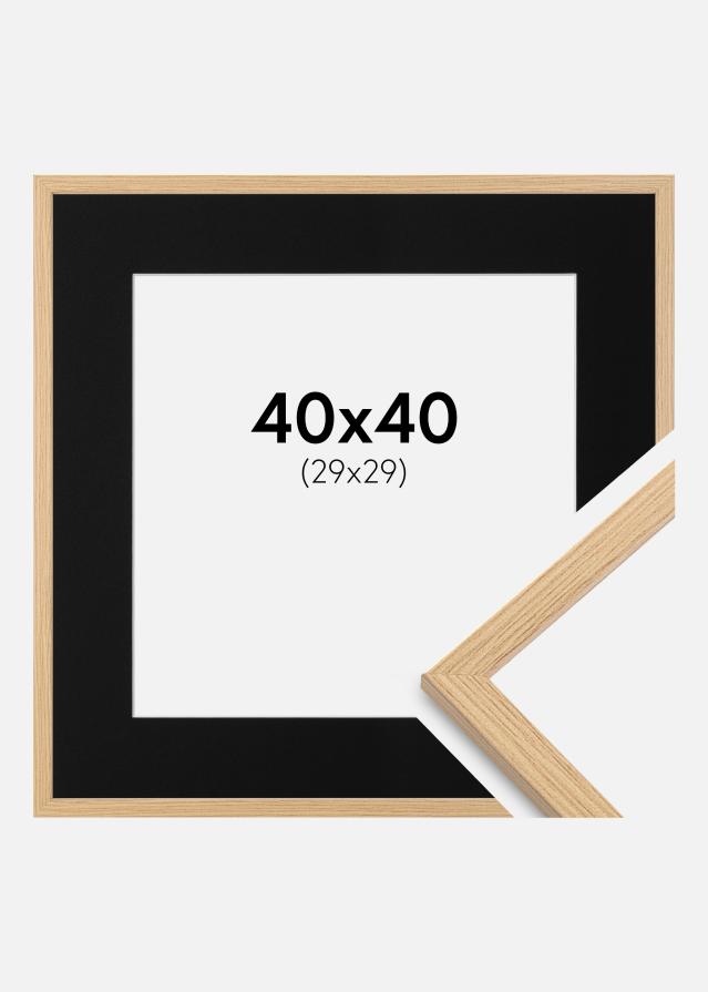 Keret Galant Tölgy 40x40 cm - Paszpartu Fekete 30x30 cm