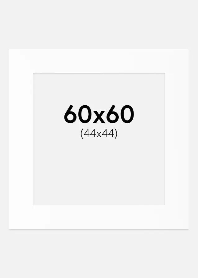 Paszpartu Fehér Standard Fehér él 60x60 cm (44x44)