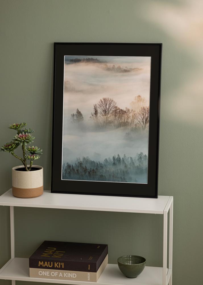 Keret New Lifestyle Matt Fekete 30x30 cm - Paszpartu Fekete 8x8 inches