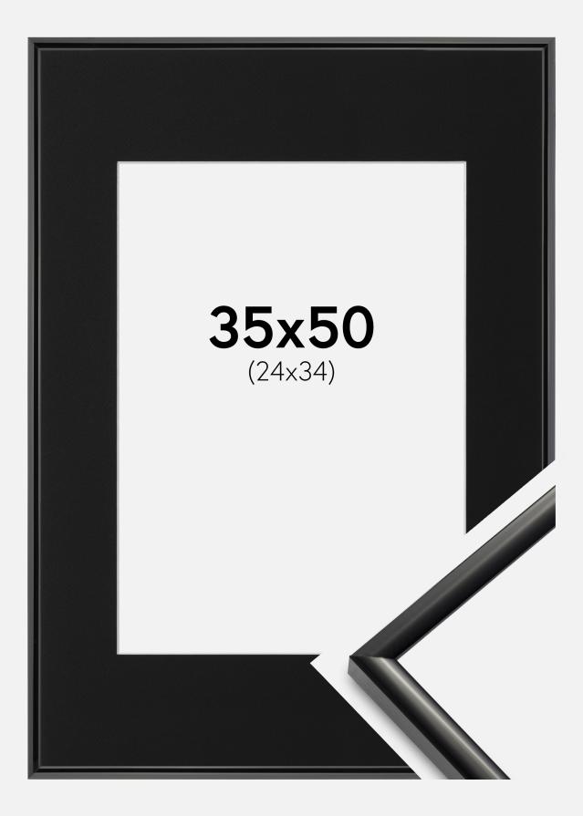 Keret New Lifestyle Fekete 35x50 cm - Paszpartu Fekete 25x35 cm