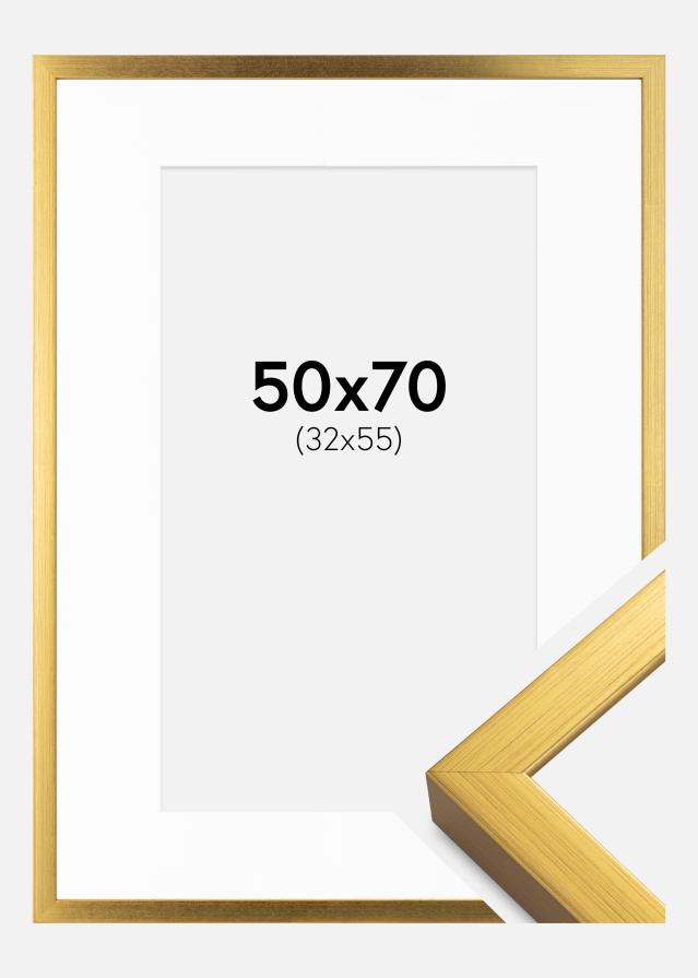 Keret Falun Arany 50x70 cm - Paszpartu Fehér 33x56 cm