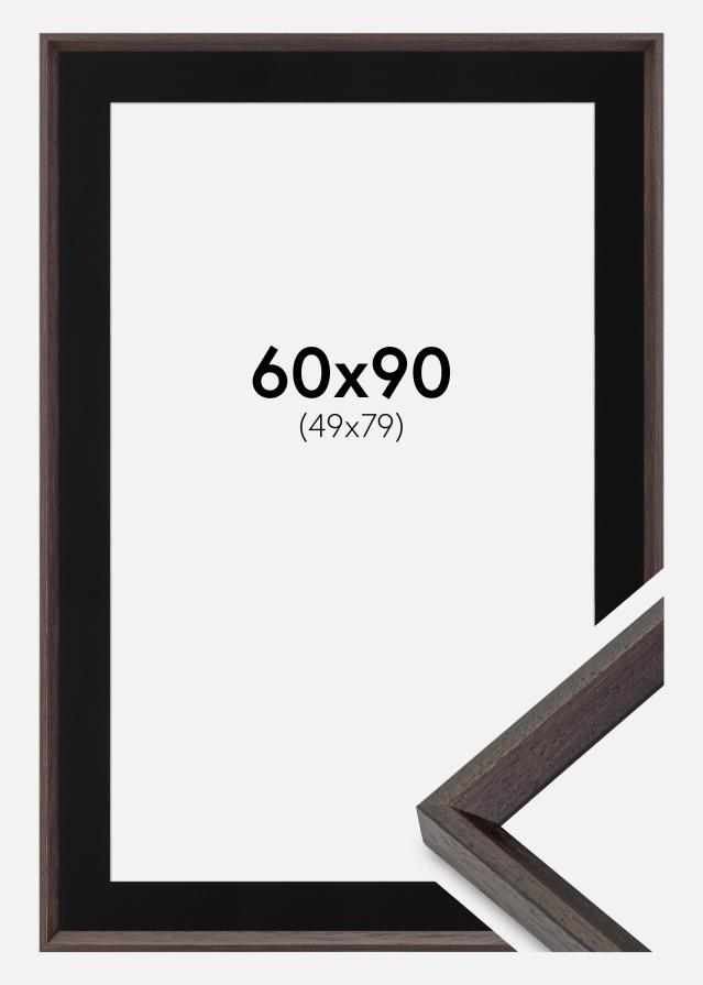 Keret Globe Espresso 60x90 cm - Paszpartu Fekete 50x80 cm