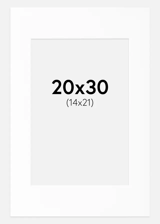 Paszpartu Fehér Standard Fehér él 20x30 cm (14x21)