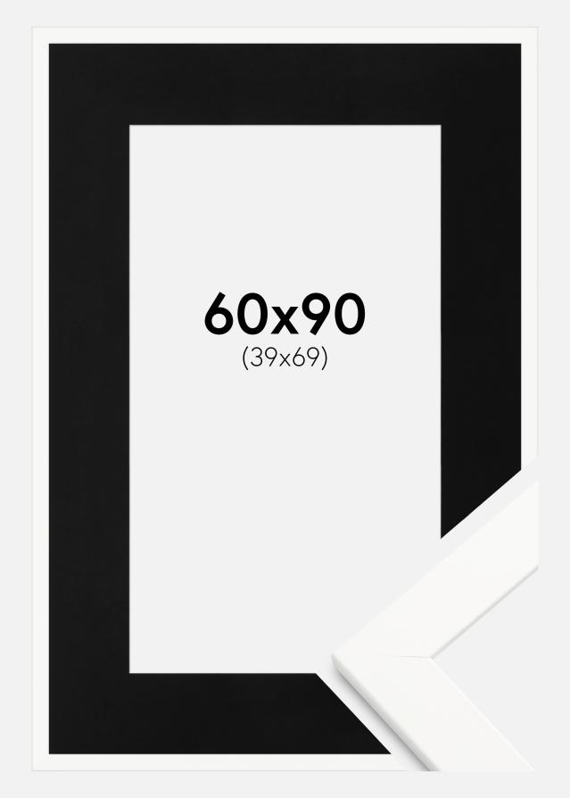 Keret Trendline Fehér 60x90 cm - Paszpartu Fekete 40x70 cm