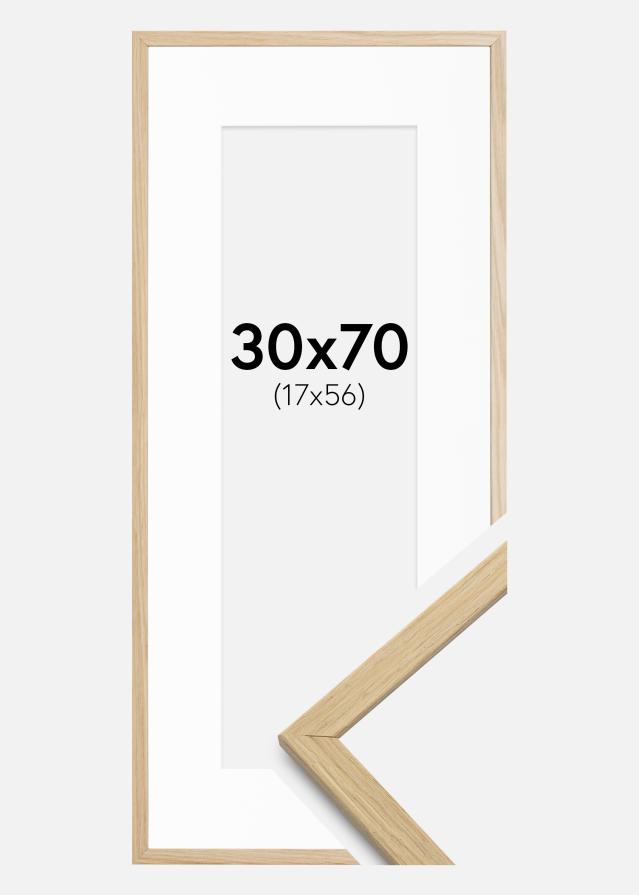 Keret Edsbyn Tölgy 30x70 cm - Paszpartu Fehér 18x57 cm