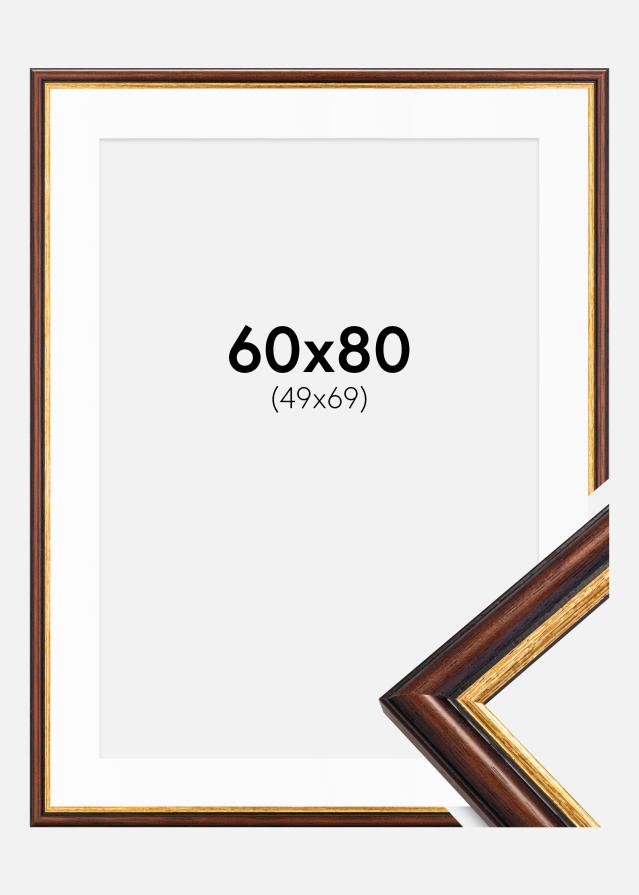 Keret Siljan Barna 60x80 cm - Paszpartu Fehér 50x70 cm