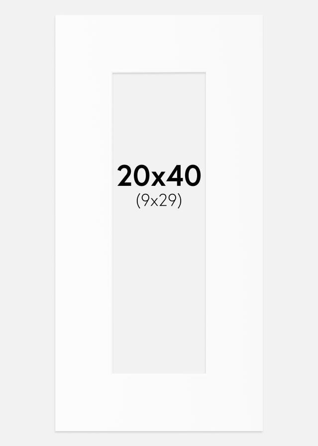 Paszpartu Fehér Standard Fehér él 20x40 cm (9x29)