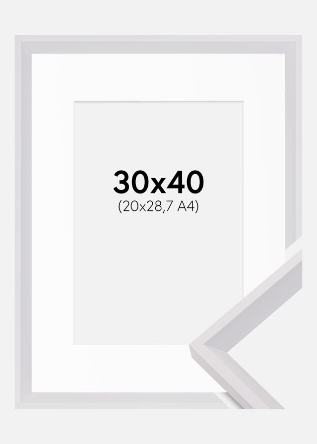 Keret Globe Fehér 30x40 cm - Paszpartu Fehér 21x29,7 cm (A4)