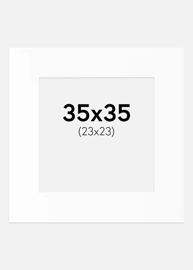 Paszpartu Fehér Standard Fehér él 35x35 cm (23x23)