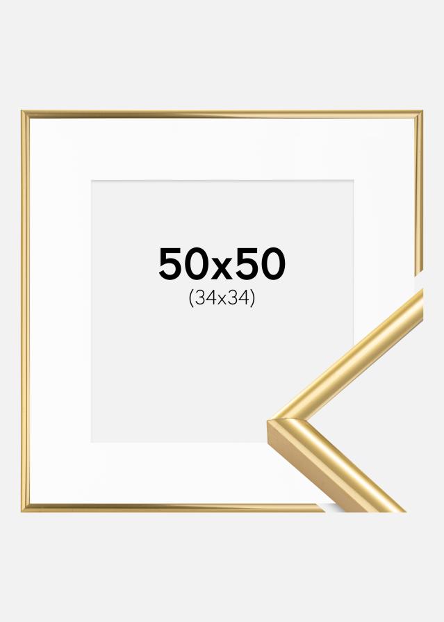 Keret Victoria Arany 50x50 cm - Paszpartu Fehér 35x35 cm