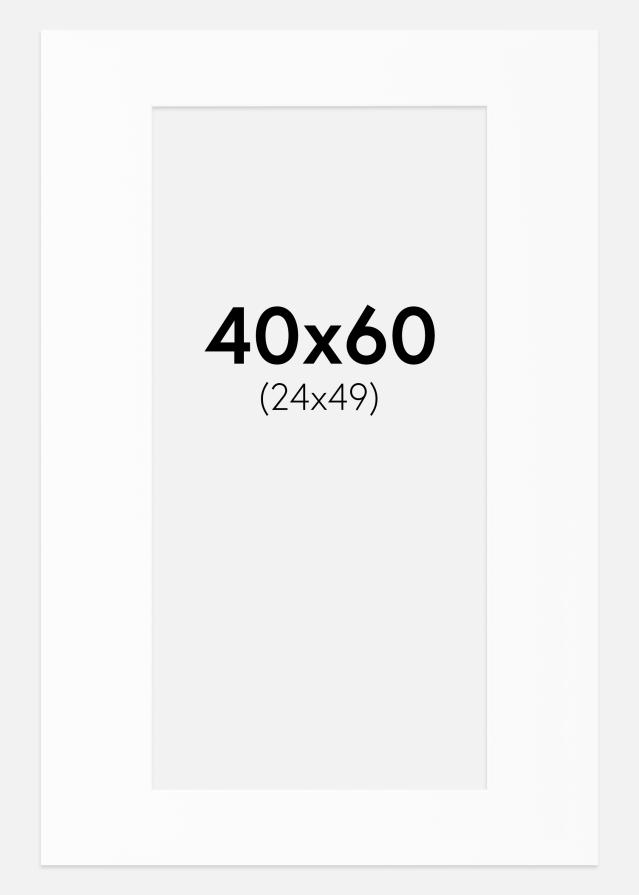 Paszpartu Fehér Standard Fehér él 40x60 cm (24x49)