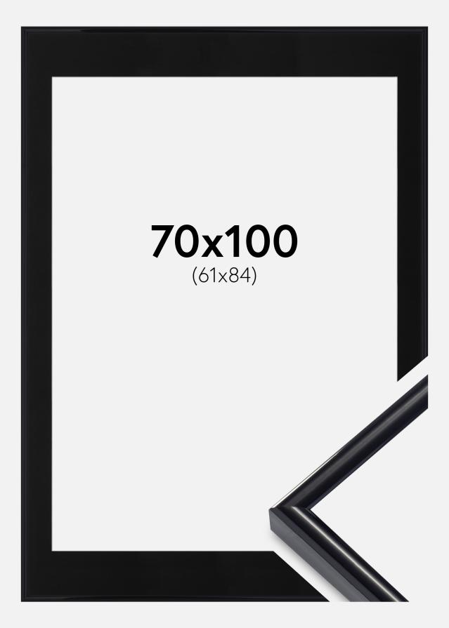 Keret Victoria Fekete 70x100 cm - Paszpartu Fekete 62x85 cm