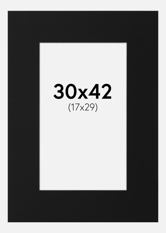 Paszpartu Fekete Standard (Fehér Mag) 30x42 cm (17x29)