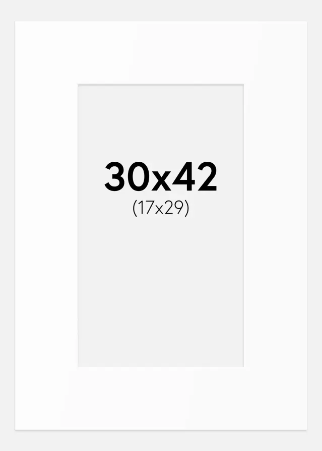 Paszpartu Standard fehér (fehér mag) 30x42 cm (17x29)