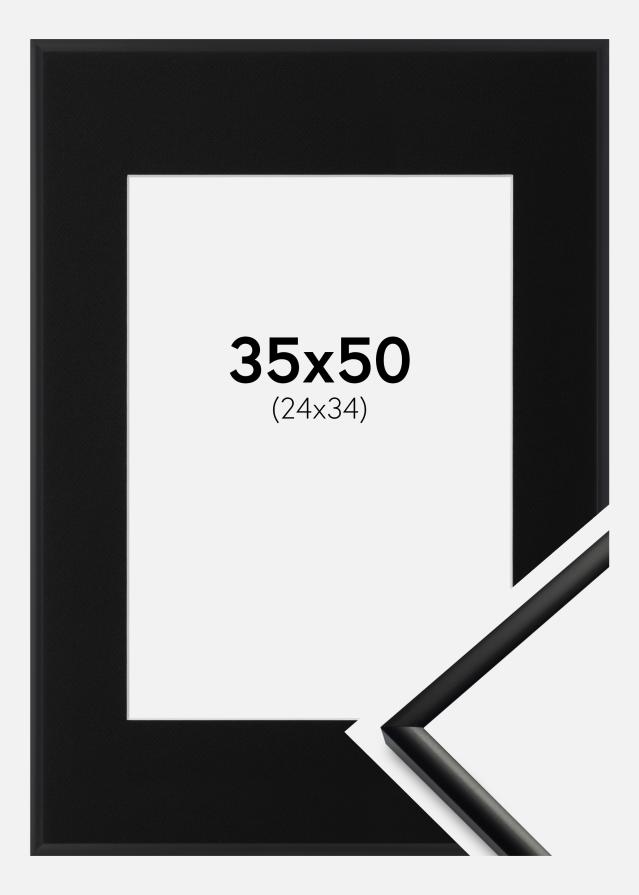 Keret New Lifestyle Matt Fekete 35x50 cm - Paszpartu Fekete 25x35 cm