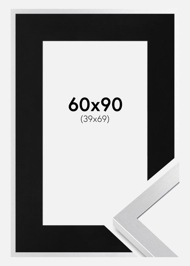 Keret Selection Ezüst 60x90 cm - Paszpartu Fekete 40x70 cm