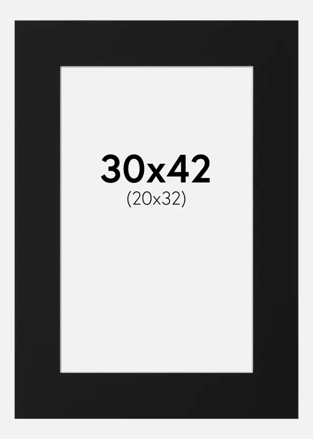 Paszpartu Fekete Standard (Fehér Mag) 30x42 cm (20x32)