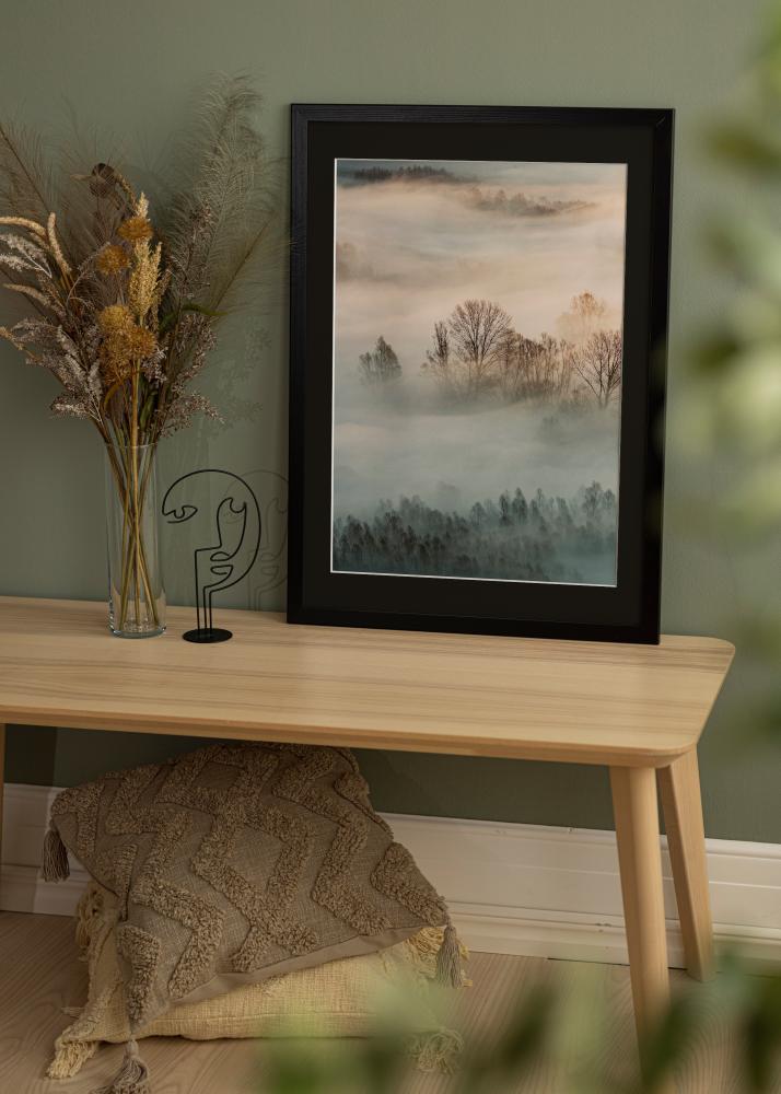 Keret Trendline Fekete 35x45 cm - Paszpartu Fekete 24x34 cm