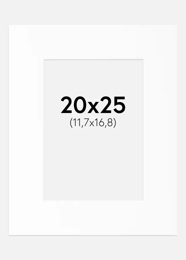 Paszpartu Fehér Standard Fehér él 20x25 cm (11,7x16,8)