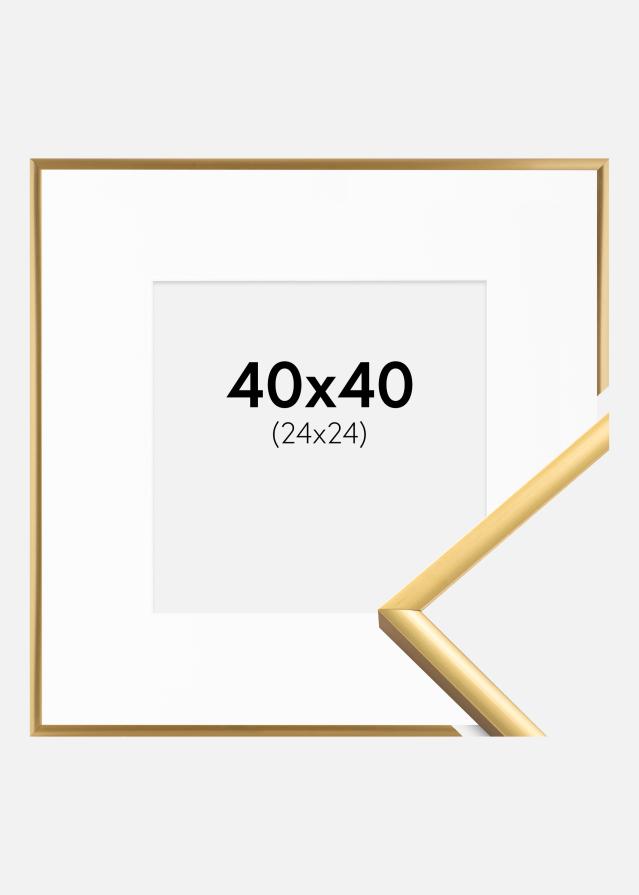 Keret New Lifestyle Shiny Gold 40x40 cm - Paszpartu Fehér 25x25 cm