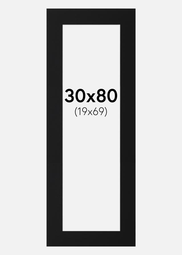 Paszpartu Fekete Standard (Fehér Mag) 30x80 cm (19x69)