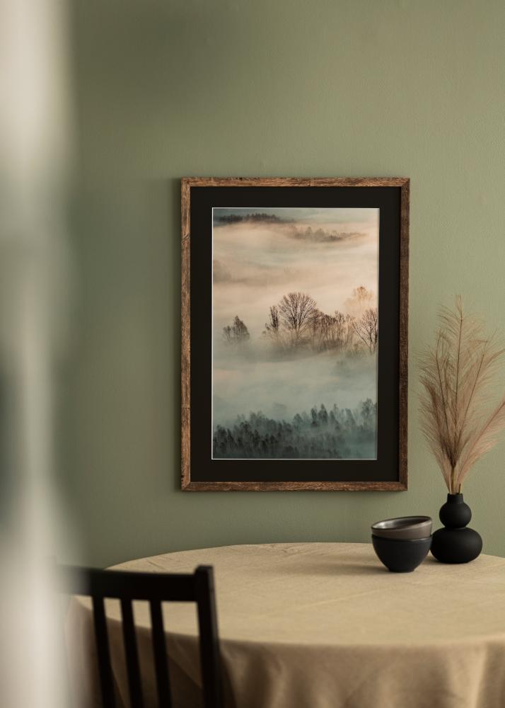 Keret Fiorito Washed Oak 60x80 cm - Paszpartu Fekete 50x70 cm