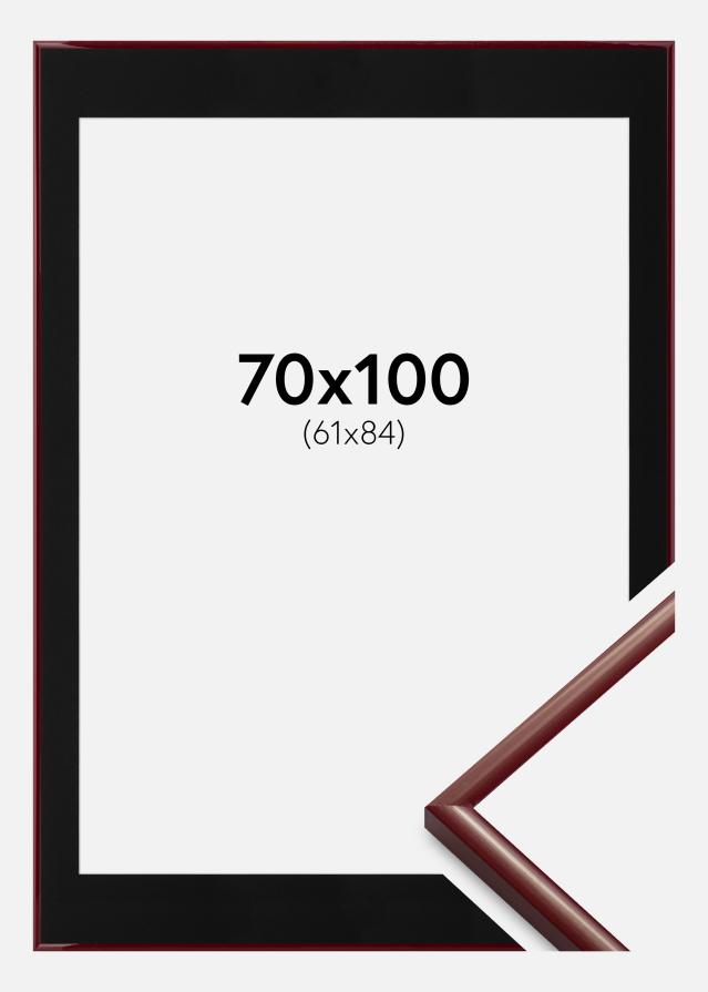 Keret New Lifestyle Sötétpiros 70x100 cm - Paszpartu Fekete 62x85 cm