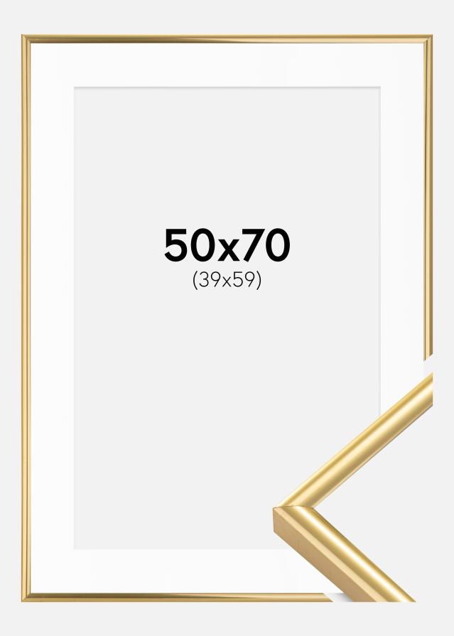 Keret Victoria Arany 50x70 cm - Paszpartu Fehér 40x60 cm
