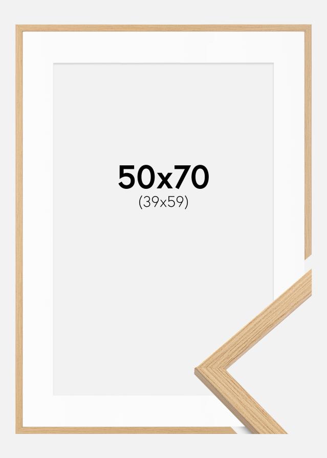 Keret Galant Tölgy 50x70 cm - Paszpartu Fehér 40x60 cm