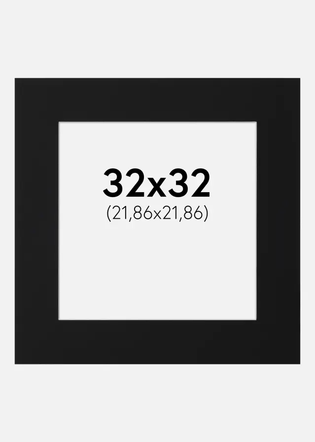 Paszpartu Fekete Standard (Fehér Mag) 32x32 cm (21,86x21,86)